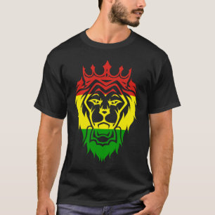 Rastafari Lion Head Jamaica Souvenir Rasta Roots R T-shirt