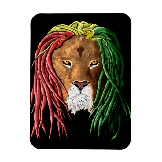 Rastafari Lion Magneet (Verticaal)