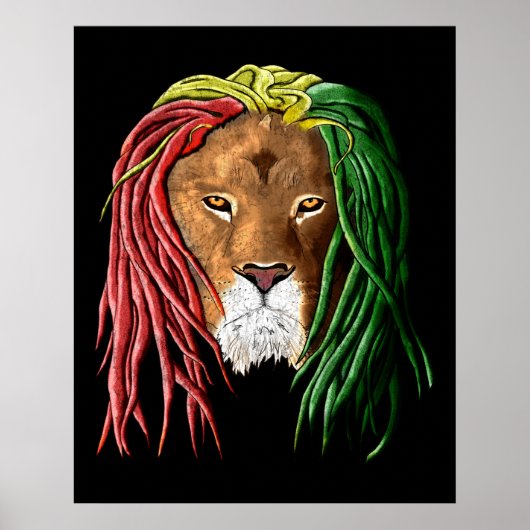 Rastafari Lion Poster (Voorkant)