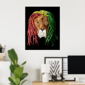 Rastafari Lion Poster (Thuiskantoor)