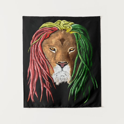 Rastafari Lion Wandkleed (Voorkant)