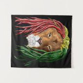 Rastafari Lion Wandkleed (Voorkant (horizontaal))