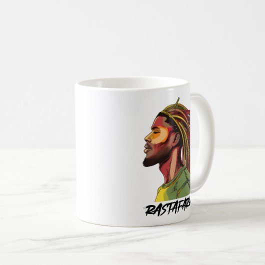 Rastafari met kleur dreadlocks koffiemok (Voorkant rechts)
