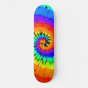 Rastafari neon gekleurde tie-dye spiraal persoonlijk skateboard