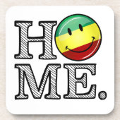 Rastafari Pride Smiling Flag Housewarming Bier Onderzetter (Voorkant)