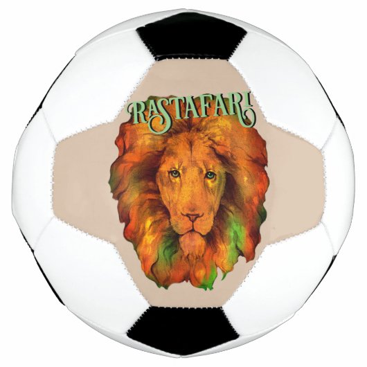Rastafari (Rastafarische Reggae Leeuw) Voetbal (Voorkant)