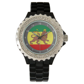 Rastafari Reggae Muziekvlag Horloge