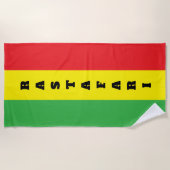 Rastafari vlag aangepast strandlaken (Voorkant)