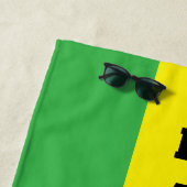 Rastafari vlag aangepast strandlaken (In situ)