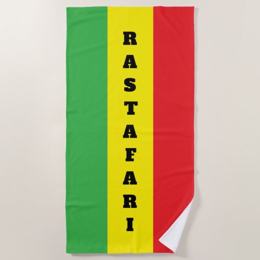 Rastafari vlag aangepast strandlaken (Voorkant)