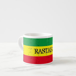 Rastafari vlag gepersonaliseerde espresso kopje kop