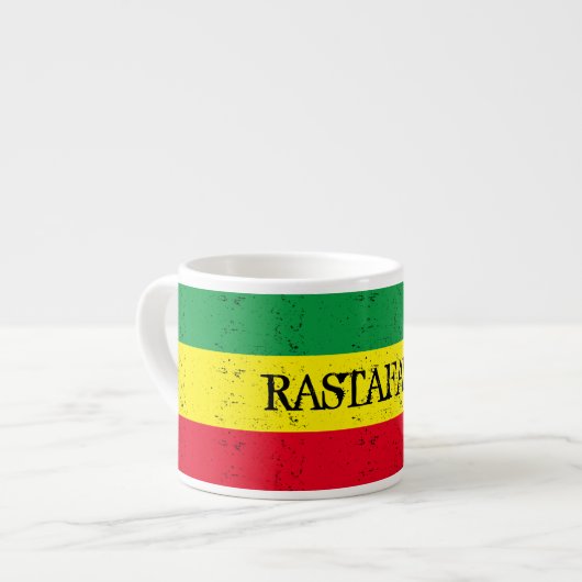 Rastafari vlag gepersonaliseerde espresso kopje kop (Links)