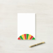 RASTAFARI-VLAG KNOP STRALEN + jouw ideeën Post-it® Notes (Op bureau)