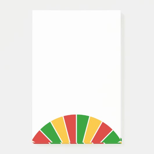 RASTAFARI-VLAG KNOP STRALEN + jouw ideeën Post-it® Notes (Voorkant)