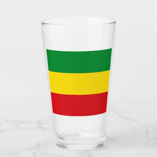 Rastafari-vlag Rasta Ethiopisch Glas (Voorkant)