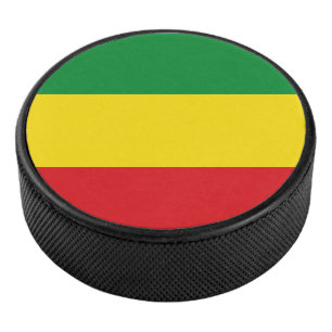 Rastafari-vlag Rasta Ethiopisch Hockey Puck