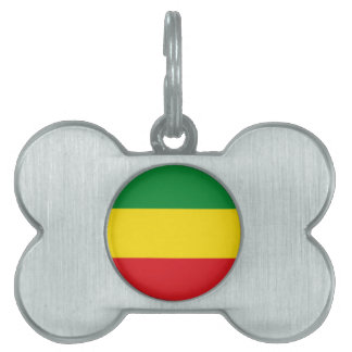 Rastafari-vlag Rasta Ethiopisch Huisdieren Naamplaatje