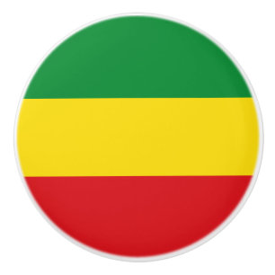 Rastafari-vlag Rasta Ethiopisch Keramische Knop