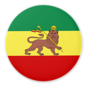 Rastafari-vlag (Rastafari) (Rasta) Keramische Knop