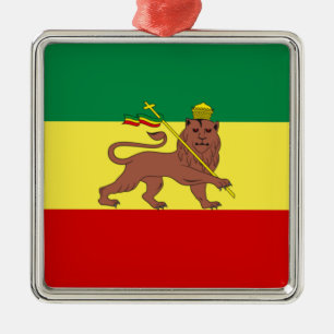 Rastafari Vlag (Rastafarianisme) (Rasta) Metalen Ornament