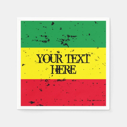 Rastafari vlag reggae Verjaardagsfeest Napkins Servet (Voorkant)