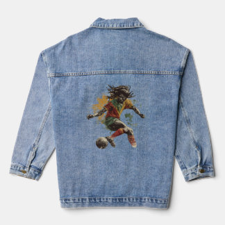 Rastafari voetballer denim jacket
