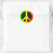 Rastafari Vredesteken Ronde Sticker (Tas)