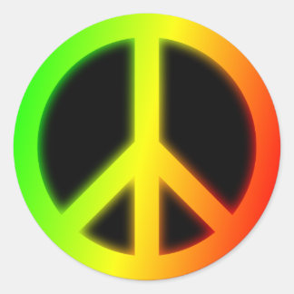 Rastafari Vredesteken Ronde Sticker