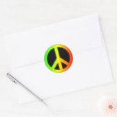 Rastafari Vredesteken Ronde Sticker (Envelop)