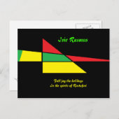 Rastafari wenskaarten-irie rasmas briefkaart (Voorkant / Achterkant)