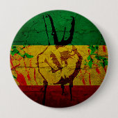 Rastafarian badge ronde button 4,0 cm (Voorkant)