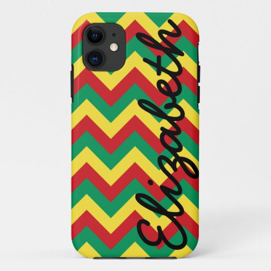 Rastafarian Chevron Case-Mate iPhone Case (Achterkant)