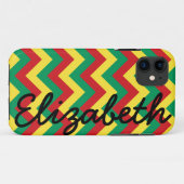 Rastafarian Chevron Case-Mate iPhone Case (Achterkant (horizontaal))