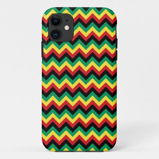 Rastafarian Chevron Case-Mate iPhone Case (Achterkant)