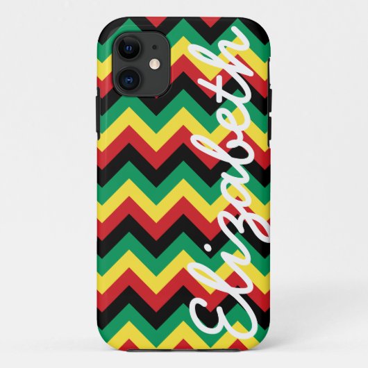 Rastafarian Chevron Case-Mate iPhone Case (Achterkant)