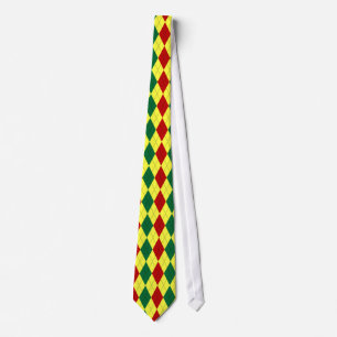 Rastafarian Colors Argyle Pattered Stropdas
