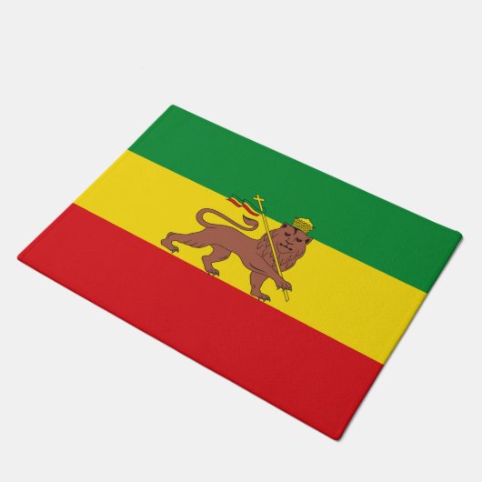 Rastafarian Ethiopia Flag Deurmat (Schuin)