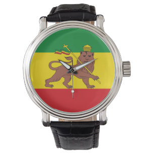 Rastafarian Ethiopia Flag Horloge