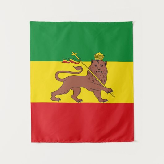 Rastafarian Ethiopia Flag Wandkleed (Voorkant)