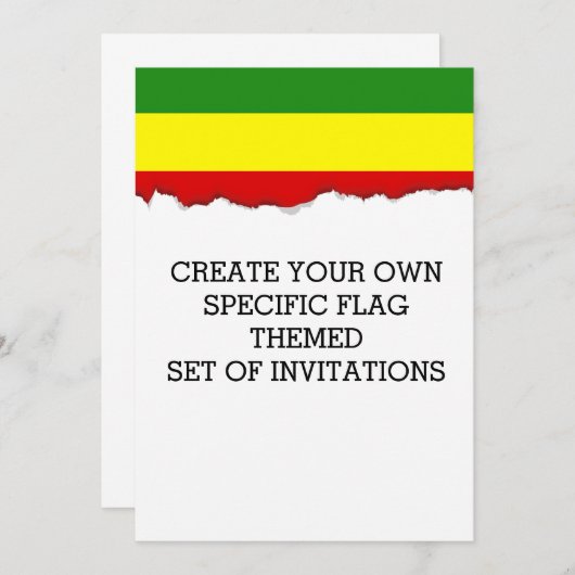 Rastafarian Flag Kaart (Voorkant / Achterkant)