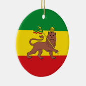 Rastafarian Flag of Ethiopia Lion of Judah Postcar Keramisch Ornament (Rechts)