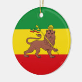 Rastafarian Flag of Ethiopia Lion of Judah Postcar Keramisch Ornament (Links)