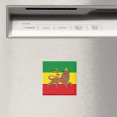 Rastafarian Flag of Ethiopia Lion of Judah Postcar Magneet (Insitu (Vaatwasser))