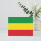 Rastafarian Flag Rasta Ethiopian Briefkaart (Staand voorkant)