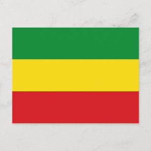 Rastafarian Flag Rasta Ethiopian Briefkaart
