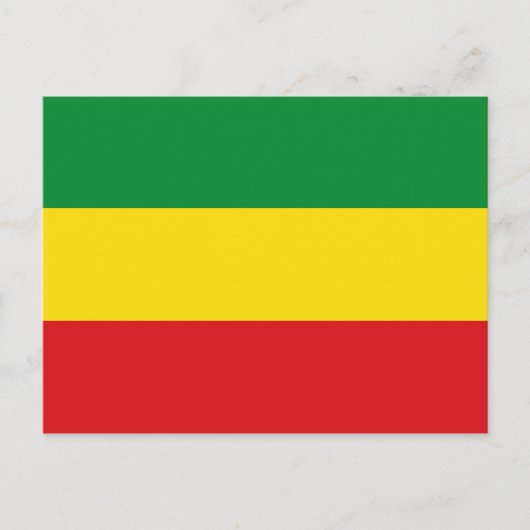 Rastafarian Flag Rasta Ethiopian Briefkaart (Voorkant)