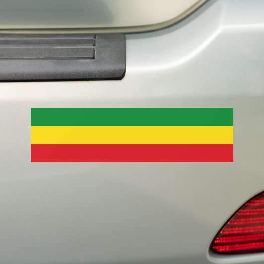 Rastafarian Flag Rasta Ethiopian Bumpersticker (Op auto)