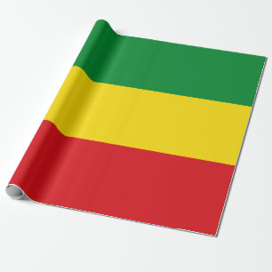 Rastafarian Flag Rasta Ethiopian Cadeaupapier