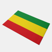 Rastafarian Flag Rasta Ethiopian Deurmat (Schuin)