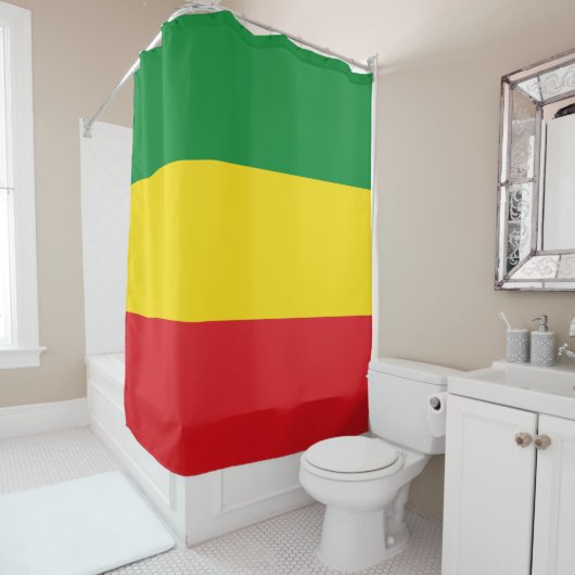 Rastafarian Flag Rasta Ethiopian Douchegordijn (In situ)